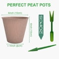 thumbnail image 2 of JUNWELL Peat Pots 4 Inch Large  50 Pcs Disposable Pots  Round Biodegradable Peat Pots for Seedlings  Seed Starter Pots, 2 of 9