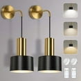 thumbnail image 1 of Juego de 2 apliques de pared VerRon, funcionan con pilas regulables, 1 of 7
