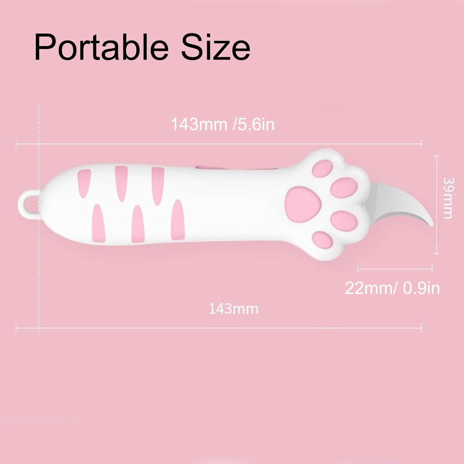 MetalJC Retractable Cat Claw Knife Cute Cat Box Cutter, Cat Paw Box Cutter, Cat Box Paper Cutter, Unpacking Packages Knife For Girl Woman
