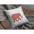 thumbnail image 4 of 28â€ Orange White Elephant Indoor Outdoor Throw Pillow, 4 of 4