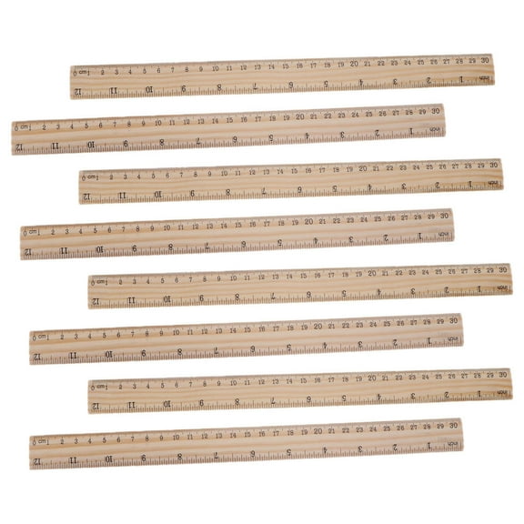 Masteelf Khaki Plastic Ruler for Measuring Use Easy to Store and Handle 30cm