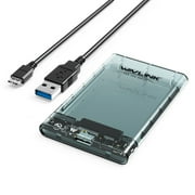 WAVLINK USB 3.0 to SATA External Hard Drive Enclosure for 2.5 inch 5mm/7mm/9.5mm SATA I/II/III HDD/SSD Support UASP Function, Max 4TB Tool-Free Design