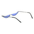 thumbnail image 4 of Unique Avant Garde Bottom Eyelash Hippie Pimp Metal Rim Sunglasses Silver Blue, 4 of 4
