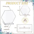 thumbnail image 4 of 18PCS Acrylic Table Numbers Hexagon Table with Holder Sublimation DIY Clear Table Name Cards for Par, 4 of 5
