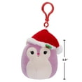 thumbnail image 2 of Squishmallows Official Plush 3.5 inch Clip On Allina the Plum Squirrel with Santa Hat - Childs Ultra Soft Stuffed Toy, 2 of 7