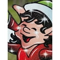 thumbnail image 2 of Christmas Megaphone Cheerleader Curly Hair Yard Decoration, 2 of 9