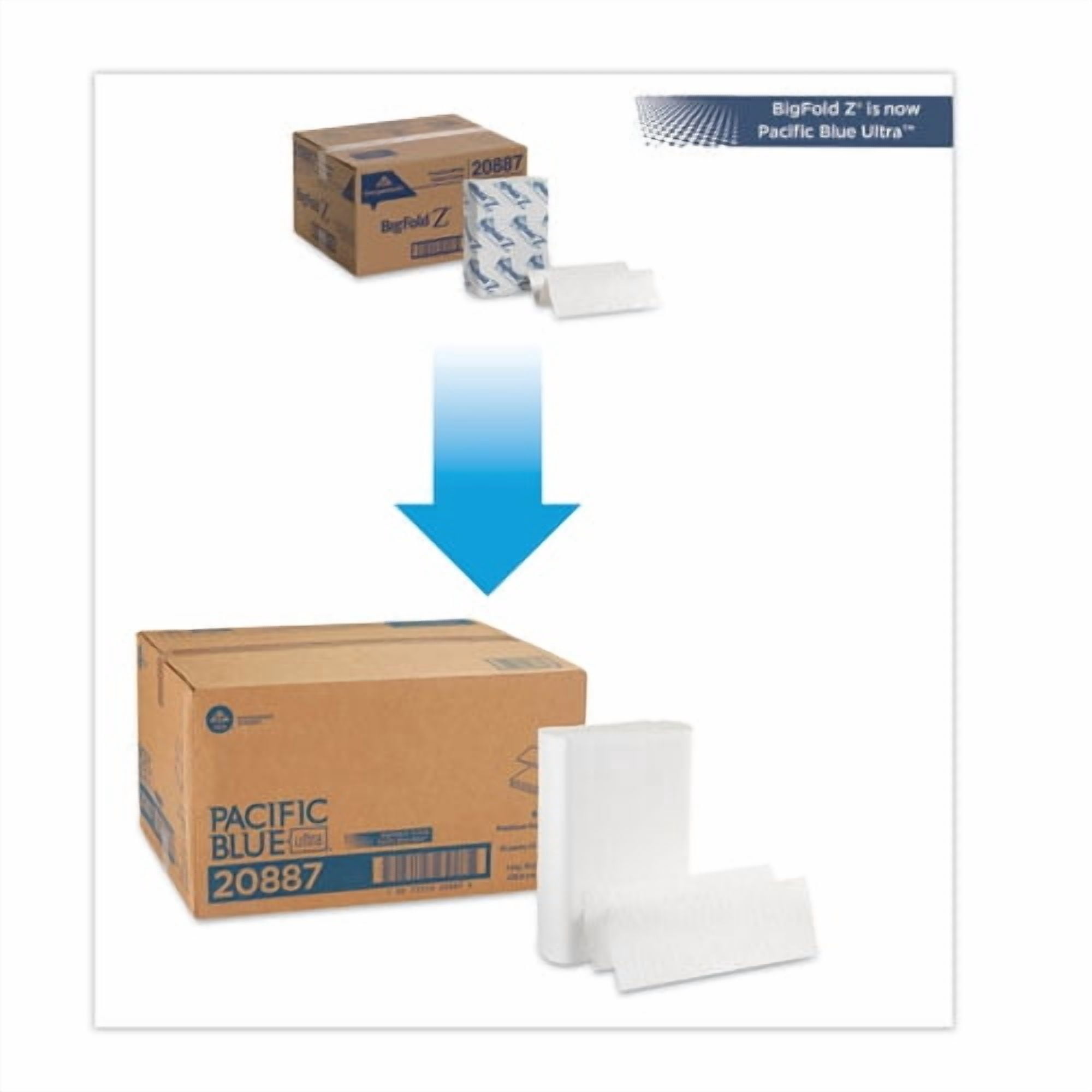 Pacific Blue Ultra Folded Paper Towels, 1-Ply, 10.2 x 10.8, White, 220/Pack, 10 Packs/Carton | Bundle of 2