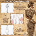 thumbnail image 4 of 1920S Pearl Jewelry Set: the package comes with 1 pair of roaring 20s earrings, 1 piece of flapper bracelet and 1 piece of flapper pearl necklace, the good combination, 4 of 4