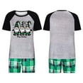 thumbnail image 2 of Odeerbi Christmas Pajamas for Family Plaid Holiday Short Sleeve Family Christmas Pajamas Matching Sets Mom Fashion Plaid Print Tops Pants Sleepwear Xmas Family Matching PJs Set Green, 2 of 5