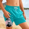 thumbnail image 5 of Swim Trunks Boys with Compression Liner Green Quick Dry Board Shorts 13-14 Years Swimsuit Boy, 5 of 5