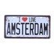 thumbnail image 1 of Simple Truth Vintage Decorative Signs Tin Metal Iron Car Sign Painting for Wall Home Bar Coffee Shop (I LOVE AMSTERDAM), 1 of 4