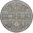 thumbnail image 2 of Nourison Nyle Bohemian Floral Navy Multicolor 7'10" x round Area Rug, (8 Round), 2 of 8