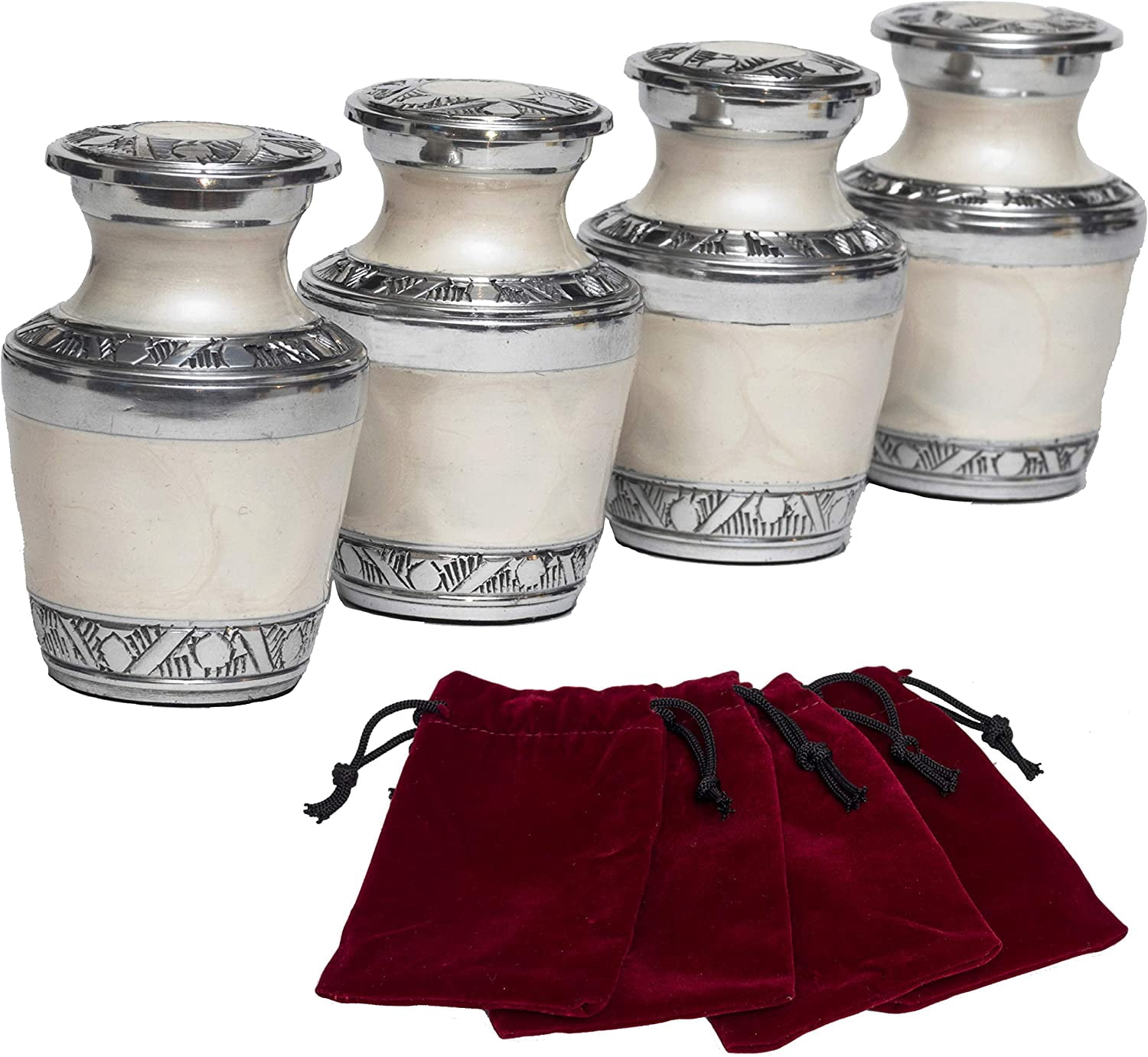 Eternal Harmony Keepsake Urns for Human Ashes | 4 Cremation Urns Carefully Handcrafted with Elegant Finishes to Honor Your Loved One