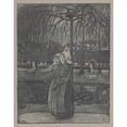 thumbnail image 2 of Richard Nicolaüs Roland Holst 20x24 Black Ornate Framed Double Matted Museum Art Print Titled: Huizer Girls by a Pond (1895), 2 of 5
