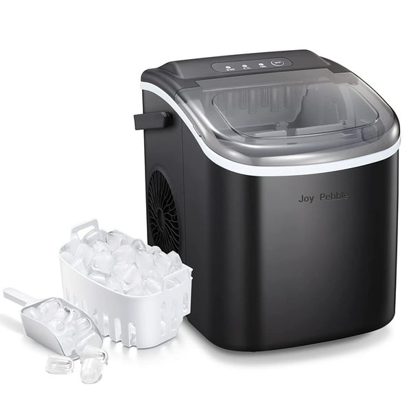 Ice Maker Countertop with Handle 9 Cubes Ready in 6 Mins 26Lbs/24H Self