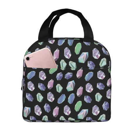 Insulated Lunch Bag for Women Men - Diamond Colorful Leakproof Cooler Lunch Box for Women Men  Lunch Tote Bags for Work School Picnic Travel