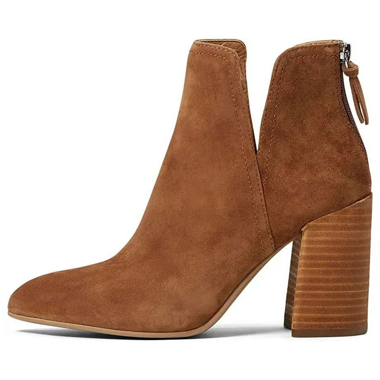 Steve Madden Thrived Chestnut Suede Block Heel Pointed Toe