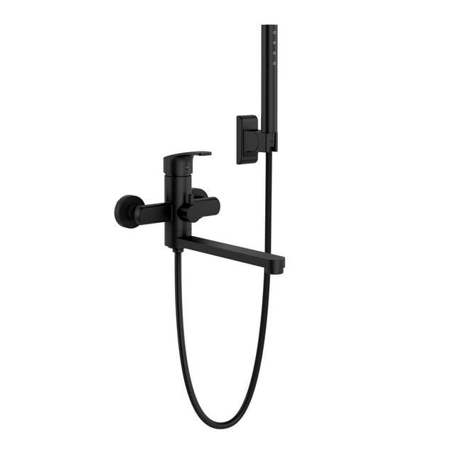 PULSE ShowerSpas Matte Black Wall Mounted Tub Filler