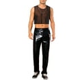 thumbnail image 2 of INSPIRE CHIC Men's Tank Tops Sheer Crop See-Through Design Party Sleeveless Mesh Vest S Black, 2 of 6