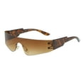 thumbnail image 1 of TIEVOSA Lunettes de Soleil Style Punk UniRimless Design à Carreaux Oeil Mode Coloré (Brun), 1 of 4