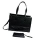 thumbnail image 4 of Bolso de mano para mujer, bandolera, de piel sintética, de gran capacidad, con bolsillo para ordenador Negro, 4 of 9