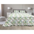 thumbnail image 1 of Ladybugs Comforter & Sham Bedding Set, Macro Chamomiles and Ladybugs Illustration Playful Magic Spirits of the Nature, 3 pcs Duvet Set Microfiber Filling Quilt, 5 Sizes, White Green, by Ambesonne, 1 of 4
