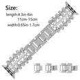 thumbnail image 5 of Pearl Beaded Bracelet Compatible with Apple Watch Band 38/40/41/42mm(Series 10) Women Fashion Cute Beads Stretchy Strap Replacement for iWatch 10/9/8/7/SE/6/5/4/3/2/1/SE Bands,Silver, 5 of 8