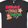 thumbnail image 4 of Inktastic Christmas Official Cookie Taster with Bell and Star Cookie T-Shirt, 4 of 5