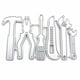 thumbnail image 1 of Matsuzay Troquel de Metal para cubiertos, troqueles de corte a prueba de herrumbre portátiles, molde de plantillas, troquel de grabado decorativo ligero Cocina y Comedor Matsuzay HA080406-01, 1 of 6