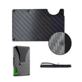 thumbnail image 4 of Billetera tarjetero  hombre alumino con clip carbono elastico negro, 4 of 4