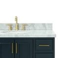 thumbnail image 4 of Ariel Stafford 43 Inch Single Oval Sink Vanity With Carrara White Marble Countertop W/1.5" Edge In Midnight Blue, 4 of 11