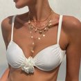 thumbnail image 4 of NICKSUN Boho Ocean Layered Necklace Set, Starfish Seashell Conch Imitation Pearl Multi-Strand Y Drop Choker, Gold Flat Snake Chain Beach Neck Jewelry for Women, 4 of 9