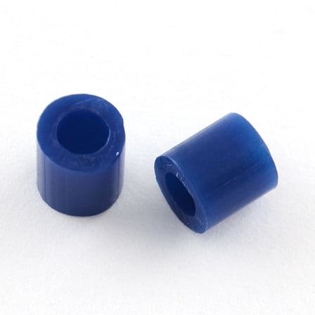 PE DIY Melty Beads Beads Refills Tube Dark Blue 3~3.3x2.5~2.6mm