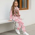 thumbnail image 4 of Uorisanigo Girls Boys Clothes Long Sleeve Hooded Pullover Oversized Strawberry Sloth Pink Hoodie Sweatshirt + Cargo Jogger Pants 2pcs Fall Winter Outfits for Kids, 4 of 7