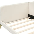 thumbnail image 4 of Modern Beige Twin Daybed With - Strong, Stylish, Versatile Armrest, Linen ,, 4 of 7