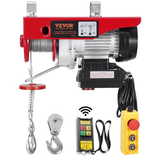 Polipasto eléctrico VEVOR 200 kg/100 kg 120 V 200 m/40 m de altura de elevación