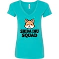 thumbnail image 3 of Inktastic Dog Shiba Inu Squad Women's V-Neck T-Shirt, 3 of 5