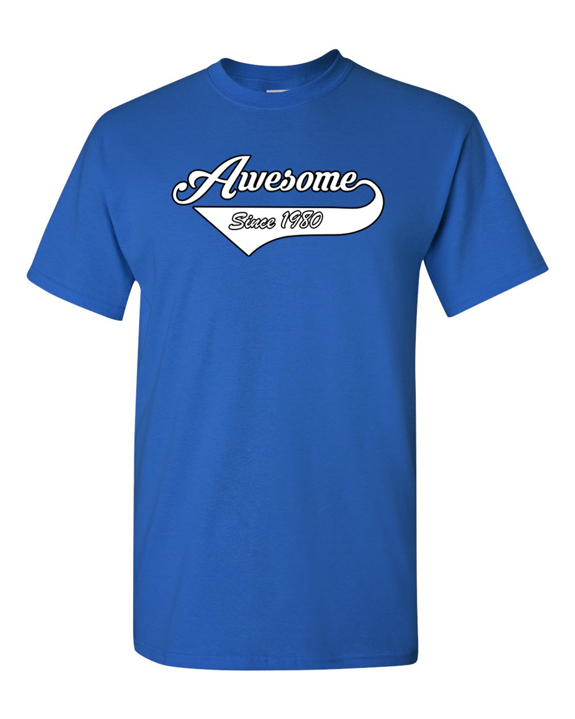 Ladies Awesome Since 1980 With Tail Happy Birthday Gift Funny DT T-Shirt Tee