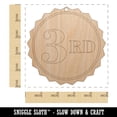 thumbnail image 2 of Third 3rd Place Circle Award Wood Holiday Christmas Tree Ornament Unfinished DIY Pre-Drilled Craft, 2 of 7