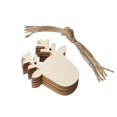 thumbnail image 1 of Adornos navideños de madera sin terminar, 10 piezas, colgantes en blanco, rebanadas de madera con hilo de yute, manualidades para decoración de árbol de Navidad DIY, 1 of 4