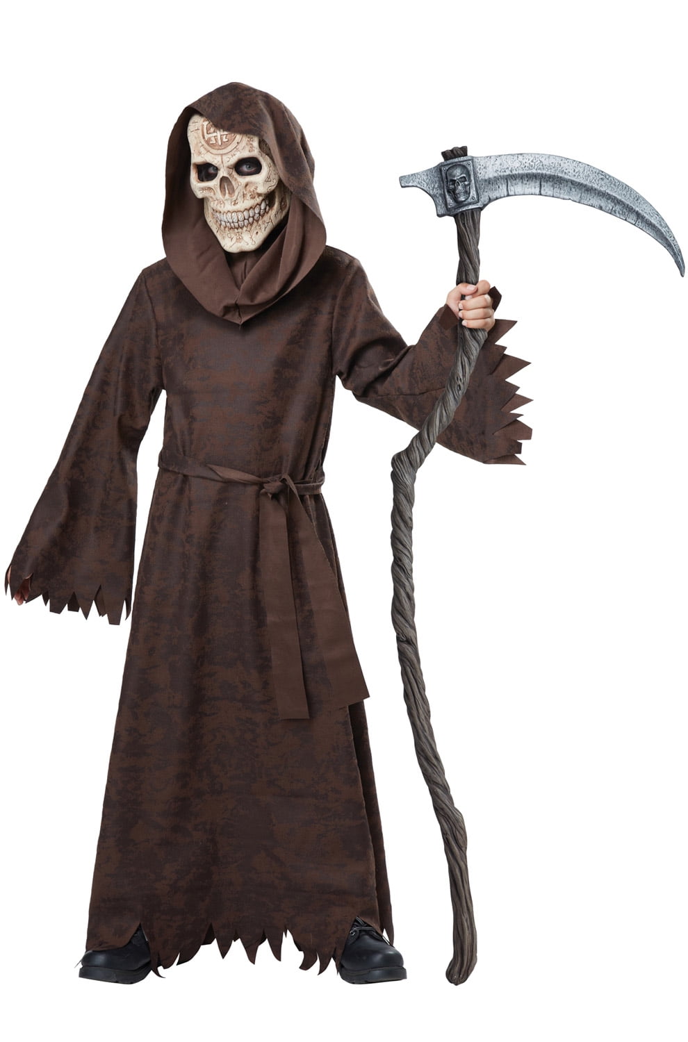 Grim Reaper Costume Kids Death Halloween Fancy Dress 
