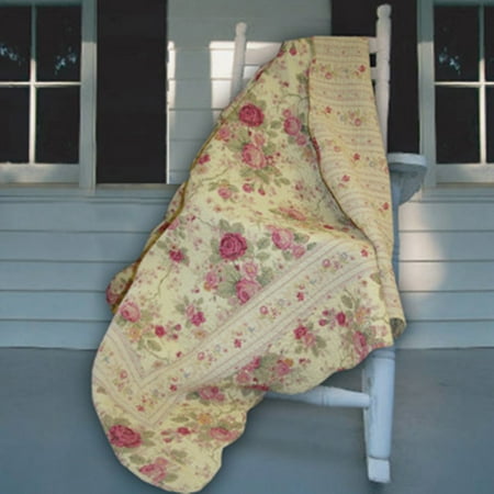 Greenland Home Fashions Antique Rose - 50W x 60L in. Quilted Throw