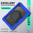 thumbnail image 2 of Case for Samsung Galaxy Tab A9+ Plus 2023 11 inch, 360 Rotating Stand Handle Shoulder Strap Heavy Duty Shockproof Cover, Blue, 2 of 7