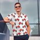 thumbnail image 4 of Fotbe Red Wheeled Tractors Camiseta Polo de Golf para Hombre con Estampado – Camisa Deportiva Transpirable con Cuello Abotonado-Small, 4 of 6