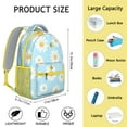 thumbnail image 2 of Floral Daisy Pattern Backpack - Vintage & Stylish with Mesh Shoulder Straps for Comfort, 2 of 6