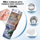 thumbnail image 4 of Taza de hielo Ariel de 40 oz con asa, taza aislada duradera que mantiene las bebidas calientes o frías, para deportes al aire libre, fitness, gran capacidad, talla única., 4 of 8