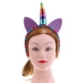 thumbnail image 2 of Diadema Poni Oreja para Mujer Cinta para Pelo de Accesorio de Frente Tocados de Niñas Accesorio Soledad Rainbow Pony Headband, 2 of 8