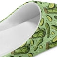 thumbnail image 6 of Psesaysky Soft Indoor Closed Toe Cotton Slippers Non-slip Sole Lightweight Green Pickles Print House Slippers Home Shoes, Size 9-10, 6 of 7