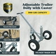 thumbnail image 2 of Tow Tuff Adjustable Heavy Duty 800 Pound Capacity Portable Trailer Dolly, 2 of 10