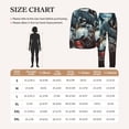 thumbnail image 5 of Womens Long Sleeve Pajamas Round Neck Pjs Set Soft Loungewear with Pockets, American Flag Wolf Art USA, 5 of 6